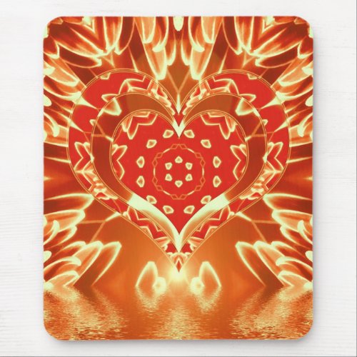 Golden Love Petals Mousepad mousepad