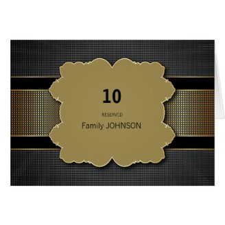 Golden Luxury Modern Elegant Table Numbers Card
