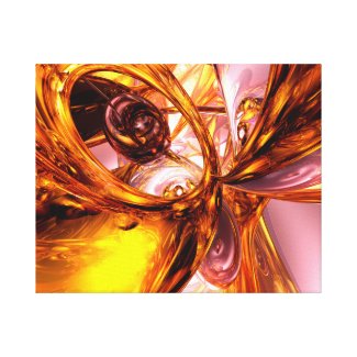 Golden Maelstrom Abstract Canvas Print