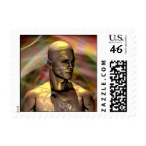 Golden Man postage