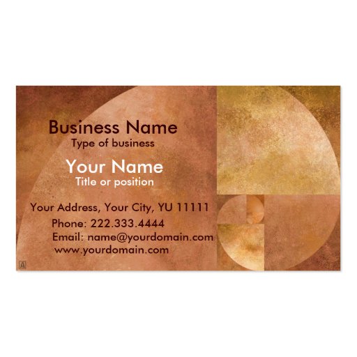 Golden Mean Business Card Templates (front side)