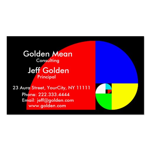 Golden Mean Business Cards (front side)