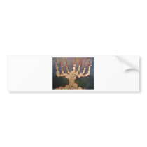 Golden Menorah bumper stickers by naranjay Golden Menorah bumper stickers
