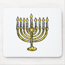 Golden Menorah mousepads