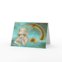 "Golden Mermaid" Greeting Card