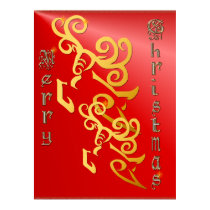 Golden Merry Christmas Poster posters