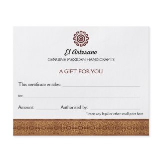 Golden Mexican Rose Gift Certificate White Full Color Flyer