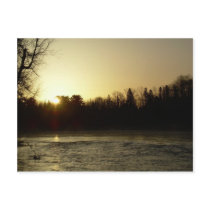 Golden Mississippi river sunrise postcards by NiftyMorning Golden Mississippi river sunrise postcards