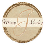 Golden Monogram Sticker/Seal