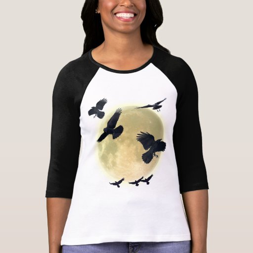 Golden Moon & Flying Ravens Wildlife Shirt