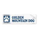 Golden Mountain Dog Blue bumper stickers by GenuineDogOwner Golden Mountain Dog Blue bumper stickers