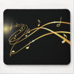 Golden musical flow mousepad
