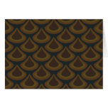 Golden Nouveau Peacock Drops Greeting Card