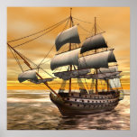 Golden Ocean Poster