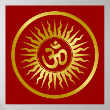 Golden Om Print