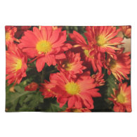 Golden,orange color daisy flowers. place mats