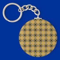 Golden ornament on black keychains