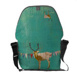 Golden Ornate Deer Messenger Bag