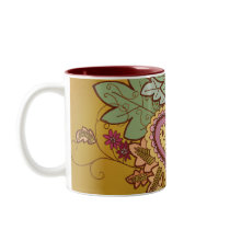 Golden Paisley Mug by artology Golden Paisley Mug