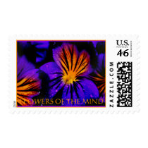 golden Pansy, FLOWERS OF THE MIND postage by sukimerk golden Pansy, FLOWERS OF THE MIND postage
