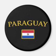 Golden Paraguay Fridge Magnets