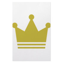 golden party crown icon stationery