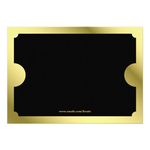 Golden Party Ticket Invites