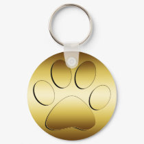 GOLDEN PAW PRINT keychains by dgpaulart GOLDEN PAW PRINT keychains