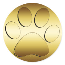 GOLDEN PAW PRINT stickers