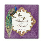 Golden Peacock &amp; Swirls - Save the Date Magnet