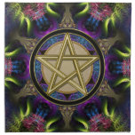 Golden Pentacle Magick Cloth Banners / Napkins