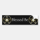 Golden Pentagram Bumper Sticker