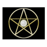 Golden Pentagram Postcard
