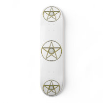 Golden Pentagram Skateboard
