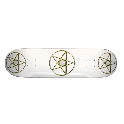 Golden Pentagram Skateboard