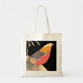 Golden Pheasant in the Snow Itô Jakuchû bird art Canvas Bag