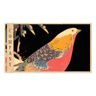 Golden Pheasant in the Snow Itô Jakuchû bird art Business Card