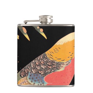 Golden Pheasant in the Snow Itô Jakuchû bird art Flask