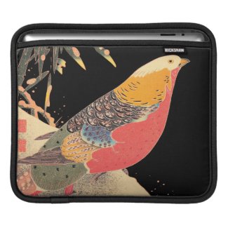 Golden Pheasant in the Snow Itô Jakuchû bird art iPad Sleeve