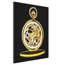 Golden Pocketwatch Pocket Watch Stretched Canvas Prints