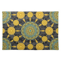 Golden Poppies Mandala Array Placemat