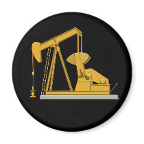Golden Pumpjack magnets