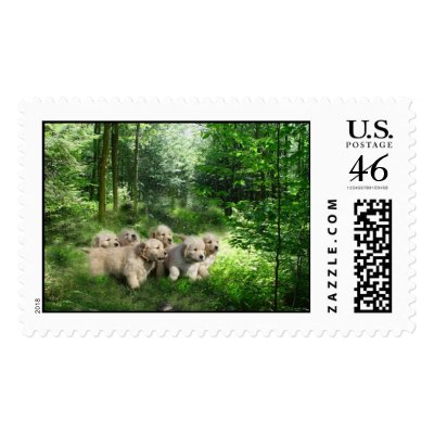 Golden Puppies Postage by normagolden