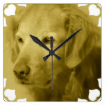 Golden Puppy Clock