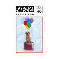 Golden Puppy Forever Young Postage Stamp by normagolden Golden Puppy Forever Young Postage Stamp