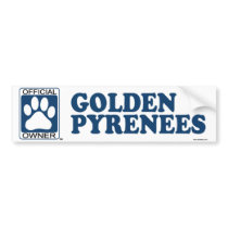 Golden Pyrenees Blue bumper stickers