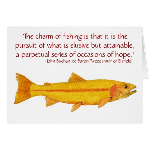 Golden Rainbow Trout Card With Saying Zazzle
