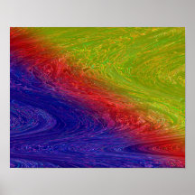 Golden Rainbow Waves : 4 sizes Posters