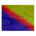Golden Rainbow Waves - Healing Therapy Plate posters