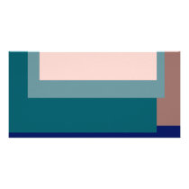 Golden Ratio Teal Blush Blocks photo cards